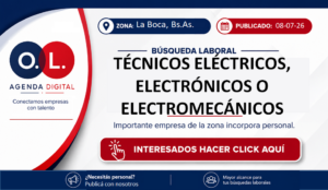 Técnicos Eléctricos, Electrónicos o Electromecánicos