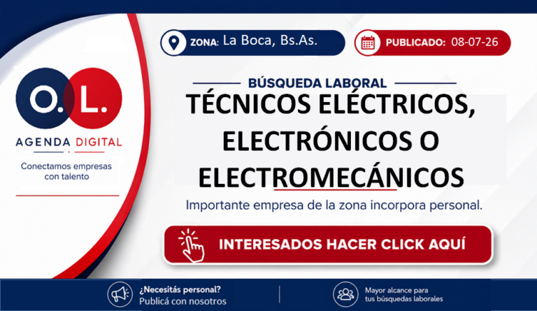 Técnicos Eléctricos, Electrónicos o Electromecánicos 5 Técnicos Eléctricos, Electrónicos o Electromecánicos