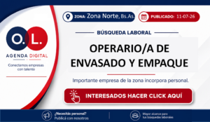 Operario/a de Envasado y Empaque