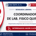 Coordinador de Laboratorio Físico Químico