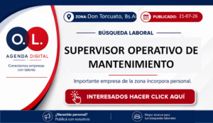Supervisor Operativo de Mantenimiento