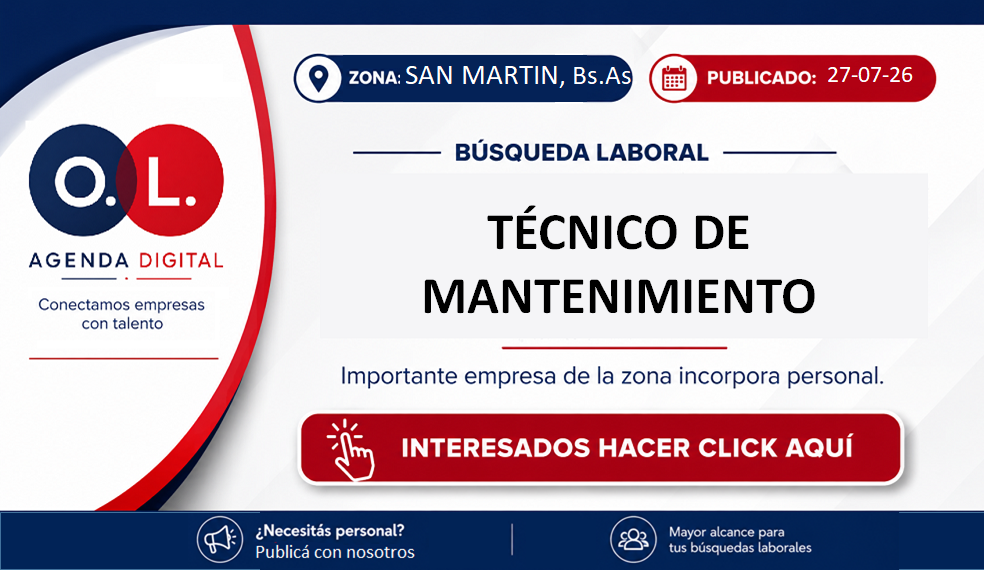 Técnico de Mantenimiento 1 Técnico de Mantenimiento