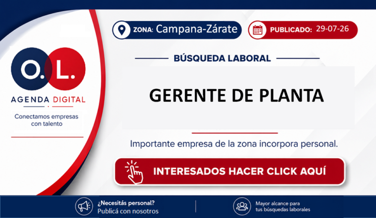 Gerente de Planta 1 Gerente de Planta
