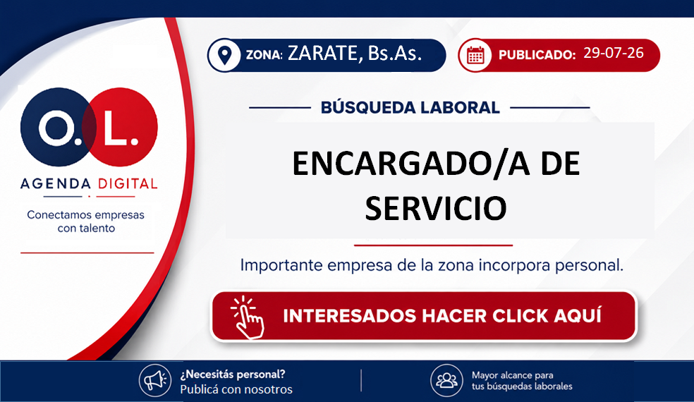Encargado/a de Servicio