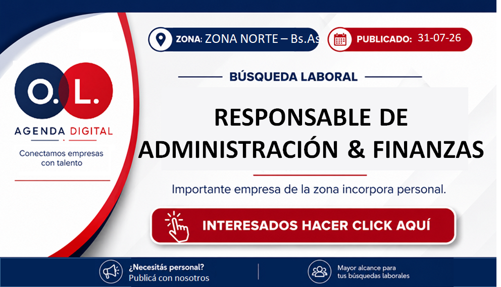 Responsable de Administración & Finanzas