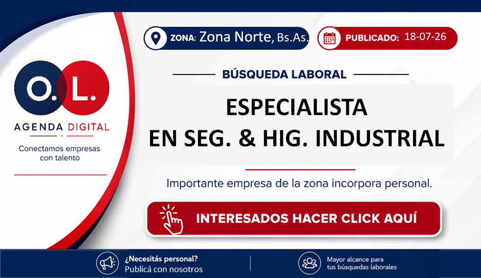 Especialista en Seguridad e Higiene Industrial 1 Especialista en Seguridad e Higiene Industrial