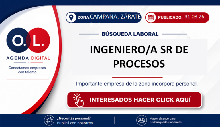 Ingeniero/a Senior de Procesos