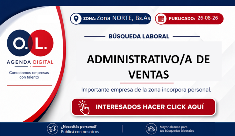 Administrativo/a de Ventas