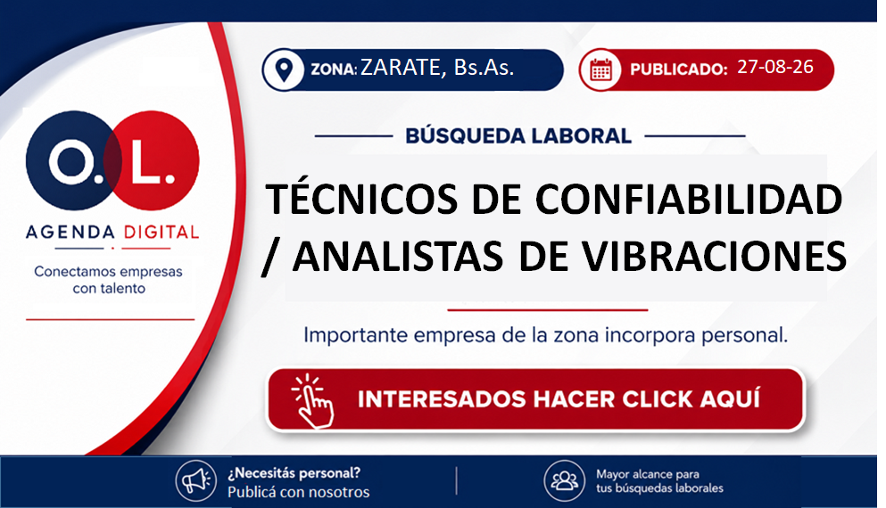 Técnicos de Confiabilidad / Analistas de Vibraciones