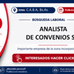 Analista de Convenios Sr.