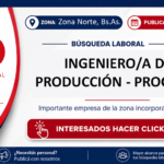 Ingeniero/a de Producción - Procesos