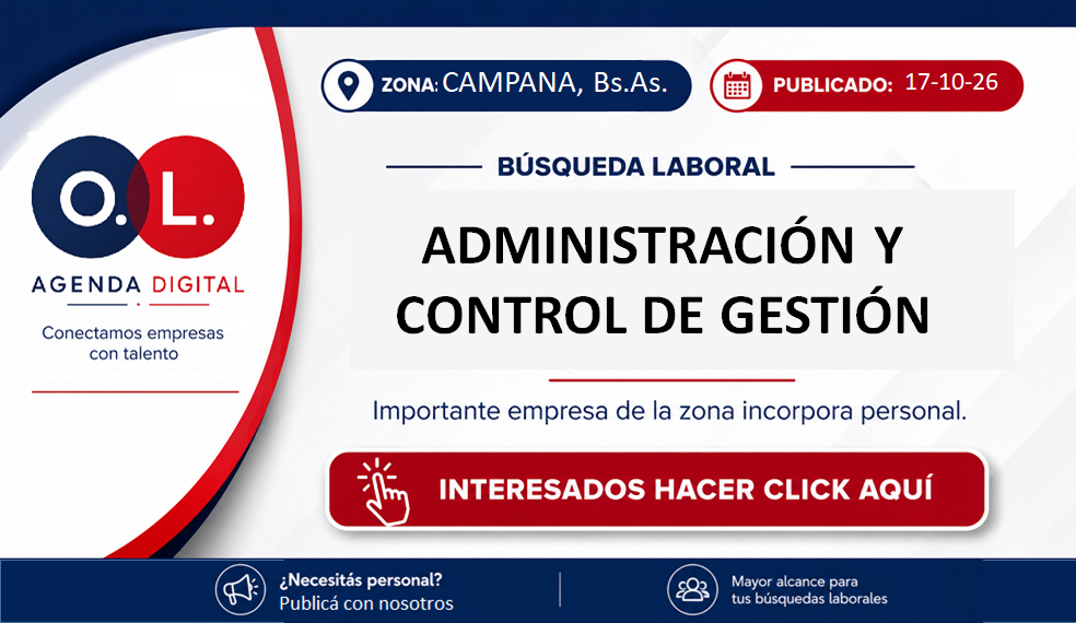 Analista de Administración y Control de Gestión
